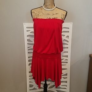 Red party dress